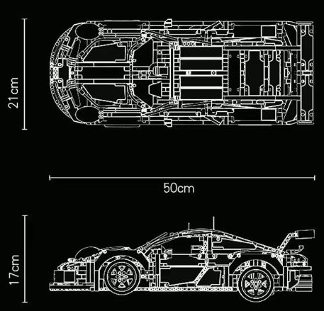 Porsche 911 RSR 42096 Bauset wie Lego